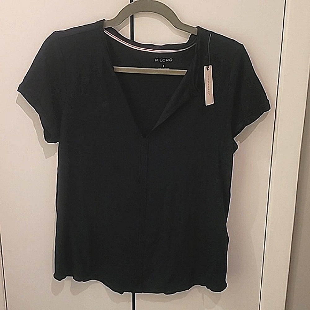 Anthropologie Pilcro black top size Small - Picture 2 of 6